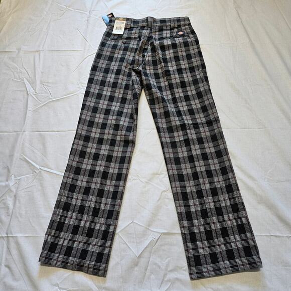 Dickies Men's Plaid Pants Regular Fit Black 30x32 - Picture 2 of 10